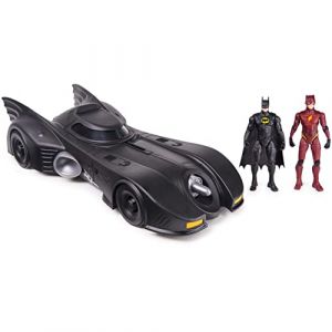 Spin Master Véhicule Batmobile avec figurines Flash et Batman 10cm - 3 ans et +