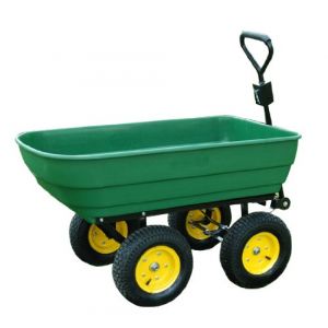 Image de Homcom CHARIOT DE JARDIN A MAIN GARDEN CART TRUCK CUVE BASCULANTE MAX.250KG 62