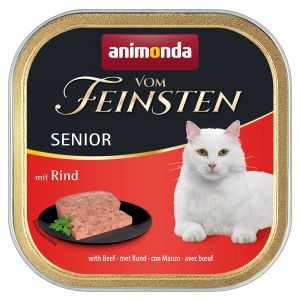 Animonda Vom Feinsten Senior Lot de 6 boîtes de pâtée pour Chats âgés à partir de 7 Ans avec bœuf 6 x 100