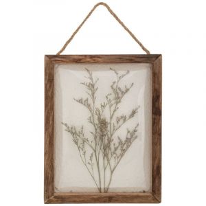 Atmosphera Créateur D'intérieur - Déco murale fleurs Jonas bois 20x25cm