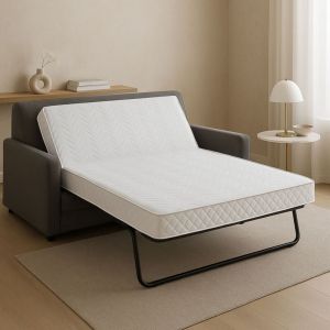 Matelas Tres Ferme Pour tous BZ 120x190 x 10 cm avec 3 cm Memoire de Forme 60 Kgs/m3 + Mousse Haute densite 34 kg/m3 - Dim Assise 60 cm
