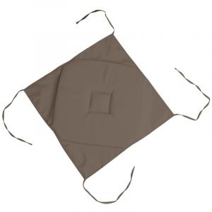 LOVELY CASA Coussin galette de chaise 4 rabats taupe 40x40cm