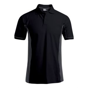 Promodoro Polo fonctionnel Hommes, M, noir / gris