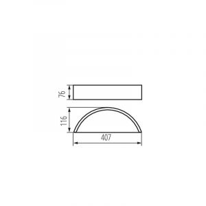 Kanlux Applique Murale Led E27 20W 407mmx116mm