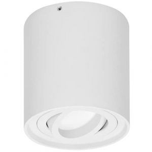 Image de Adviti CAROLIN DLR GU10 Downlight Spot Plafonnier en Applique max 35W IP54 Rond Aluminium (blanc)