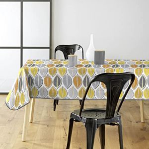 Douceur d'intérieur Nappe Rectangle 140 x 240 CM PVC Imprime Barbade Gris