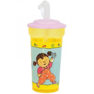 FUN HOUSE T'CHOUPI GOBELET/VERRE PAILLE 400 ML POUR ENFANT