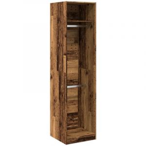 VidaXL Garde-robe vieux bois 50x50x200 cm bois d'ingénierie, armoire de rangement, organisateur de garde-robe, armoire, placard, garde-robe de chambre