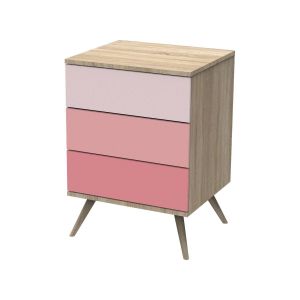 Image de Sauthon Petite commode 3 tiroirs seventies ROSE