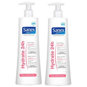 Image de Sanex Advanced Hydrate 24h - Lait corps peaux très sèches, déshydratées - 2 x 400 ml