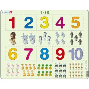 Larsen Puzzle Cadre - Apprendre à Compter : Les Chiffres de 1 à 10