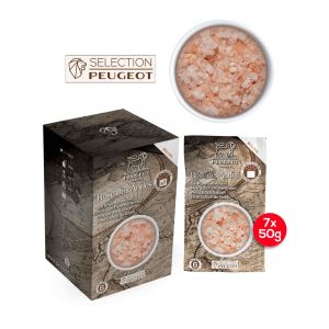 Peugeot Gros sel rose de cuisine de Bolivie, 350g - 7 sachets fraicheur de 50g Sel Rose