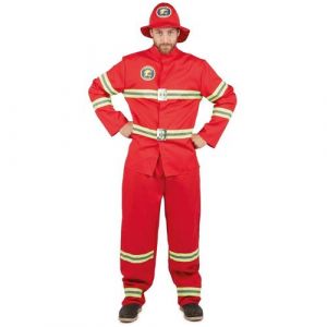 Costume adulte Homme en pompier rouge taille L-XL (x1) REF/21099