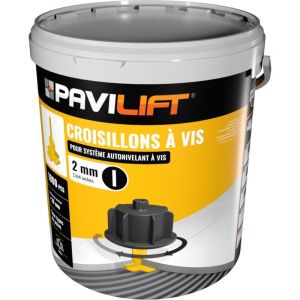 Croisillons autonivelants &agrave; vis en I - croisillons autonivelants &agrave; vis 2 mm en I - Sachet