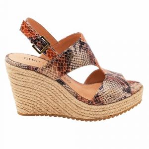 Chattawak Femme 11JACINTHESBRIQUE39 Sandale &agrave; Talon, Rouge, 39 EU