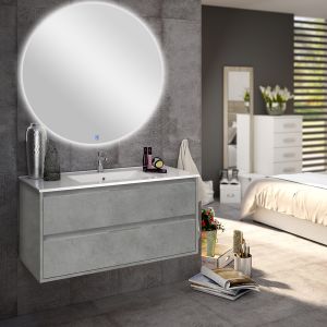 -13% - Cosyneo - Meuble de salle de bain - IRIS et miroir Led SOLEN - 80cm
