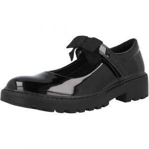 Geox J Casey Girl E Ballerines Plates, Noir, 36 EU