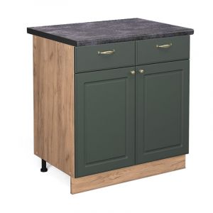 Image de Vicco - Meuble cuisine Fame-Line, Vert Or Campagne, 80 cm, pt Anthracite