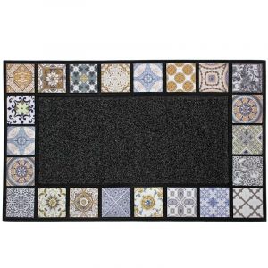 Tapis d'entree rectangle 45 x 75 cm relief pvc ceramiko