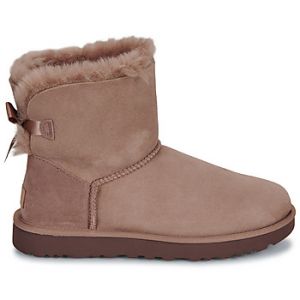 Botte UGG Mini Bailey Bow II pour femme | UGG UE in Rocky Oak, Taille 36, Shearling
