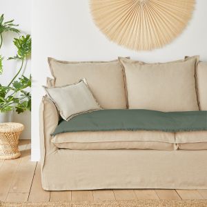 Matelas d' ise coton natté, Panama Vert Sauge Taille 60x180 cm