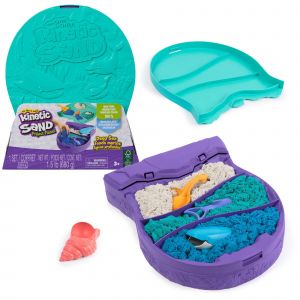 Spin Master Kinetic Sand Sable Magique - Fonds Marins 660 G - Cr&eacute;ez Diff&eacute;rentes Formes Hypnotisantes - Sable Magique comme De La P&acirc;te A Modeler - Jouet Durable 100% Plastique Recycl&eacute; - Jouet Enfant 3 Ans Et +