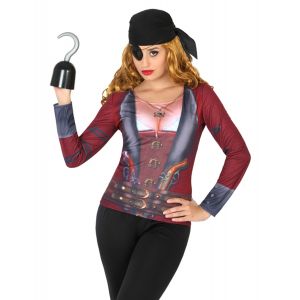 Image de Déguisement femme tee shirt pirate Déguisements et fêtes