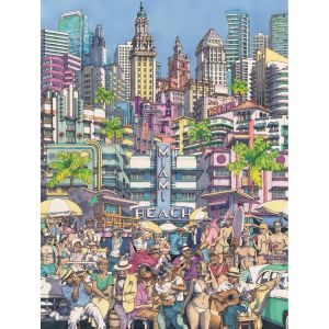 Puzzle 500 pièces : La ville baignée de soleil