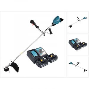 Image de Makita DUR 369 ARG2 d&eacute;broussailleuse sans fil 36 V (2x 18 V ) 43 cm sans brosse + 2x batterie 6,0 Ah + chargeur + chargeur de