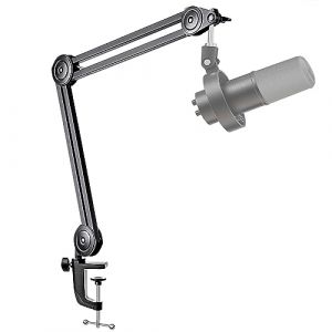 FIFINE Bras de Micro, Suspension Supports de Microphone, 3/8'' vers 5/8'' Vis Adaptateur, pour Studio Enregistrement Vidéo