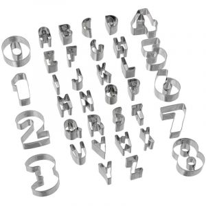FIVE Simply Smart - Emporte-Pièces en Inox Lettres & Chiffres 10cm Gris