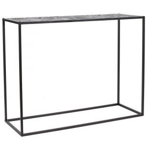 The home deco factory Console en m&eacute;tal noir