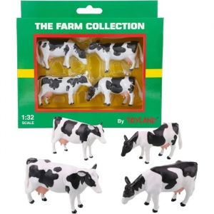 Toyland Pack of 4 - Vaches de Race frisonne &agrave; l'&eacute;chelle 1:32 - La Collection de la Ferme
