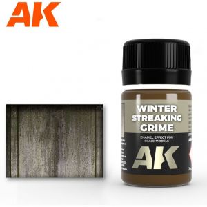 Pot d'enamel effects AK Interactive Streaking Grime For Winter Vehicles
