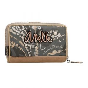 Anekke - Portefeuille compact zipp&eacute; "Smart" - 15 x 10 x 3 cm - Multicolore