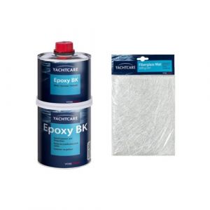 Yachtcare Pack Résine époxy BK 1 KG - Mat de verre 300g/m2 1m2