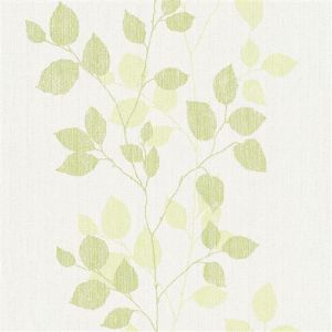 Papier peint floral Profhome 347613 papier peint intissé légèrement texturé avec un dessin floral mat vert blanc 5,33 m2 vert