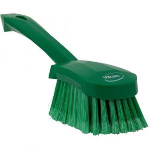 Vikan Hygiene 4194-2 Washing brush,short handle,green,soft-split,270mm /10