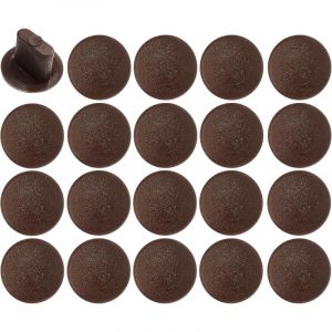 Cyclingcolors 20x bouchon cache trou de montage capuchon plastique oblong 8mm protection recouvrement meuble, Marron fonc&eacute;