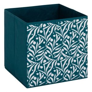 Bo&icirc;te de rangement "mix 'n' modul" motif olivia bleu 31x31cm - 5 five simply smart