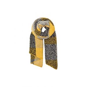 Only ONLLIMA Check Scarf Noos Echarpe, Gris Clair mélangé-Carreaux dorés, Taille Unique Femme