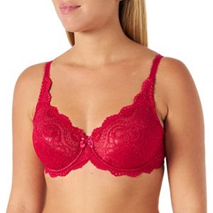 PLAYTEX Soutien-gorge emboîtant full cup avec armatures flower elegance Rouge - Couleur Rouge - Taille 100E