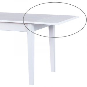 Ebuy24 - Wright Table à manger plateau supplémentaire 1 pièce, blanc. - Blanc