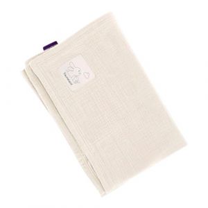 Tr&auml;umeland Couverture pour b&eacute;b&eacute; en Mousseline Beige, 75 x 100 cm &ndash; Couverture Douillette Polyvalente, Extra Douillette &ndash; Parfaite &eacute;galement comme sous-Couche, Serviette d'allaitement ou Protection