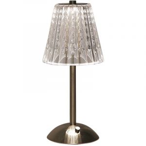 V-TAC LED Lampe de table à intensité variable rechargeable LED/2,4W/5V 3000-6000K 1800 mAh chrome