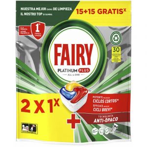 Fairy PLATINUM PLUS LIMÓN lavavajillas 30 cápsulas