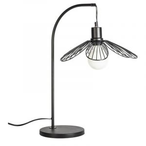 Xanlite Mathias - Lampe à poser FLORA en métal Noir, compatible culot E27, 25W - LAPFLORAN