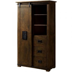 Armoire en bois de manguier huilé railway 414 - brun