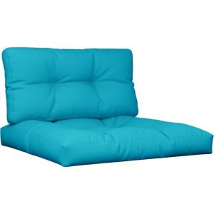 VidaXL Coussins De Palette 2 Pcs Turquoise Tissu