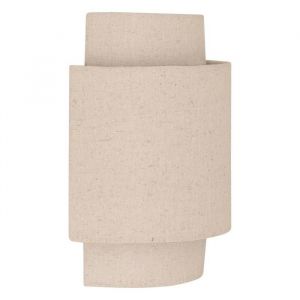 Atmosphera - Applique en lin nahel beige h27cm